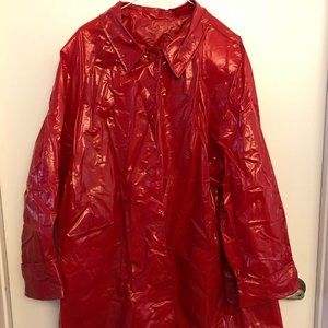 Red Vintage Vinyl Raincoat